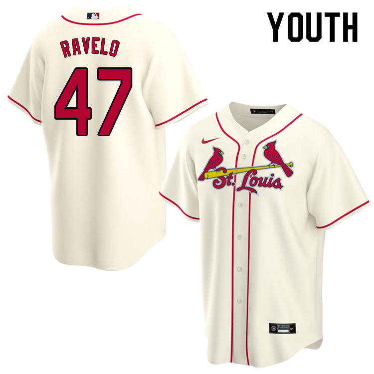 Nike Youth #47 Rangel Ravelo St.Louis Cardinals Baseball Jerseys Sale-Cream - Click Image to Close